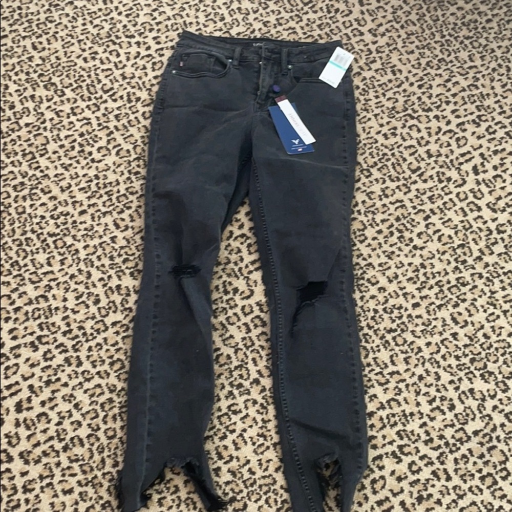 Vigioss back high waisted ripped jeans